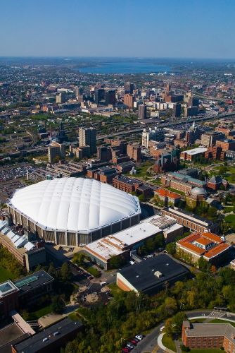 Aerial View of the Carrier Dome, Syracuse University Image of Aerial View of the Carrier Dome, Syracuse University
