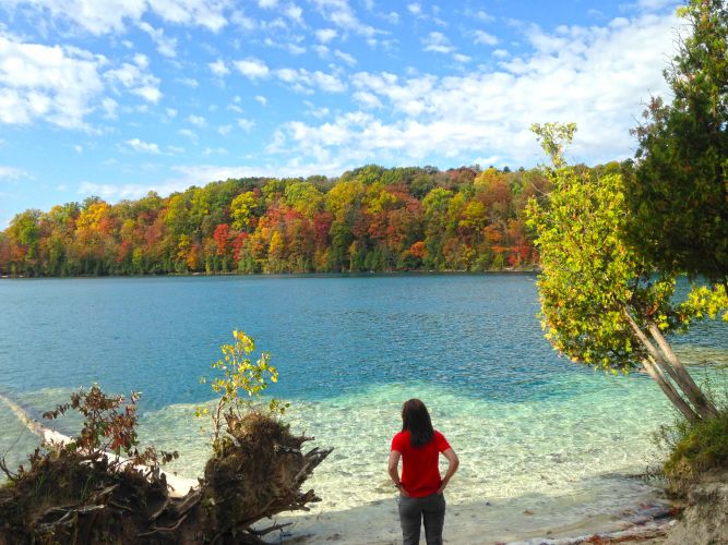 Green Lakes State Park, NY Image of Green Lakes State Park, NY