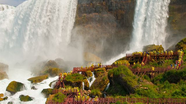 Cave of the Winds Photo of a tour at the Cave of the Winds under Niagara Falls